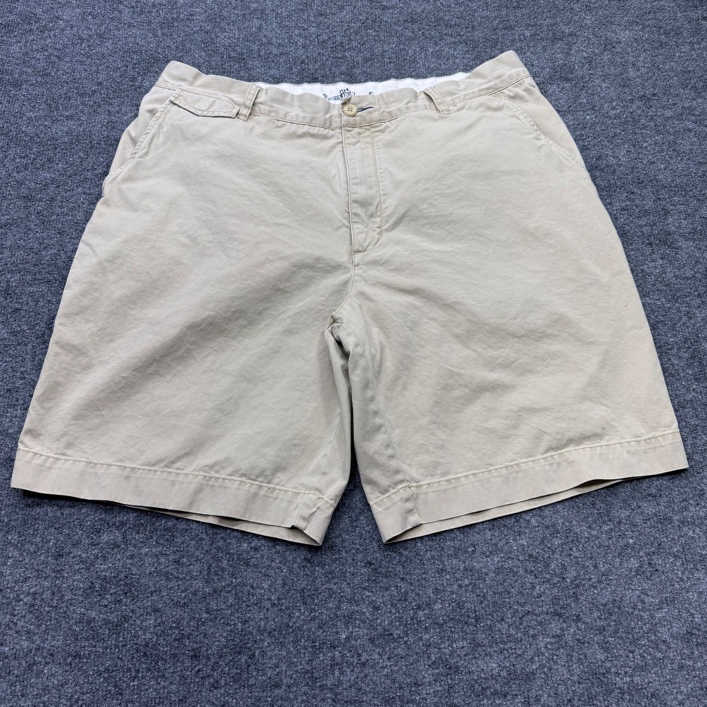 Indigo Palms Mens Size 40 Tan Khaki Flat Front Cotton Twill Chino‎ Shorts W311